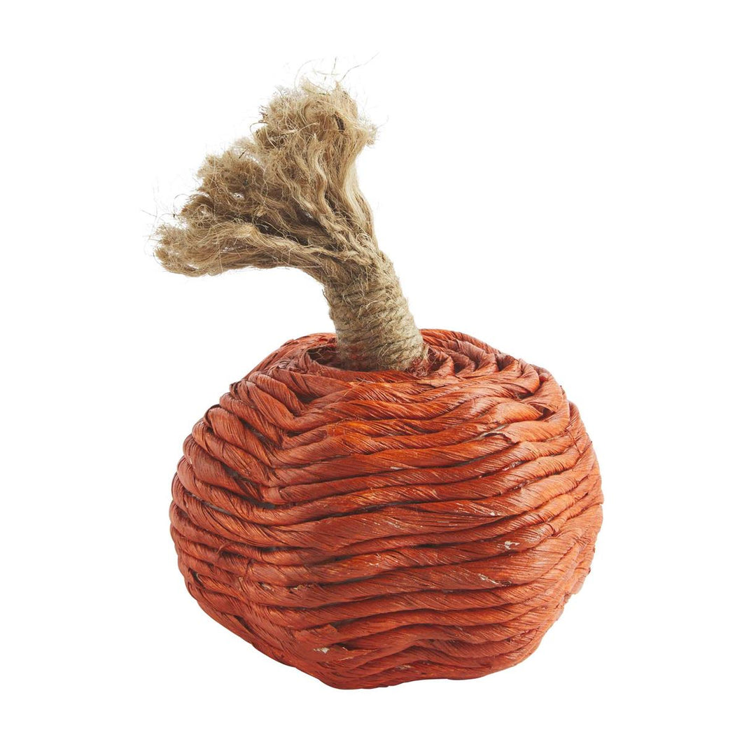 Sm Corn Husk Rope Pumpkin