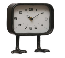 Load image into Gallery viewer, Metal Clock w/ Duck Feet
