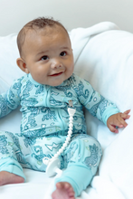 Load image into Gallery viewer, Blue Tiger Zip Romper
