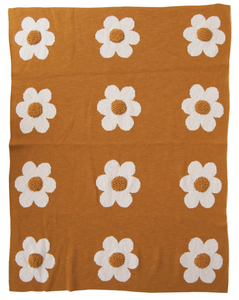 Daisy Knit Baby Blanket