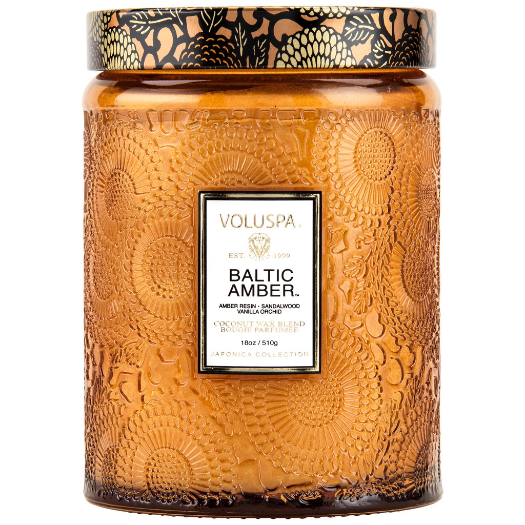 Baltic Amber Large Embossed Jar