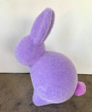 Load image into Gallery viewer, Flocked Seated Bunny w/ Pom Pom Tail
