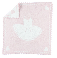 Load image into Gallery viewer, CozyChic Scalloped Pink Tutu Receiving Blanket
