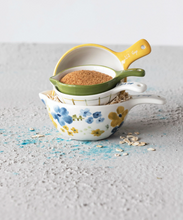 Load image into Gallery viewer, Hand-Painted Stoneware Measuring Cup Set
